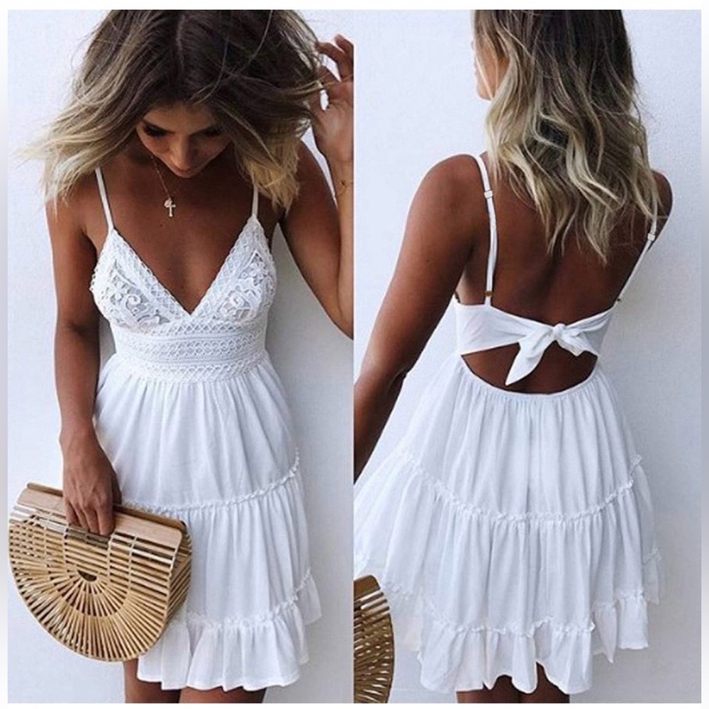 Chic Lace Cream Dress